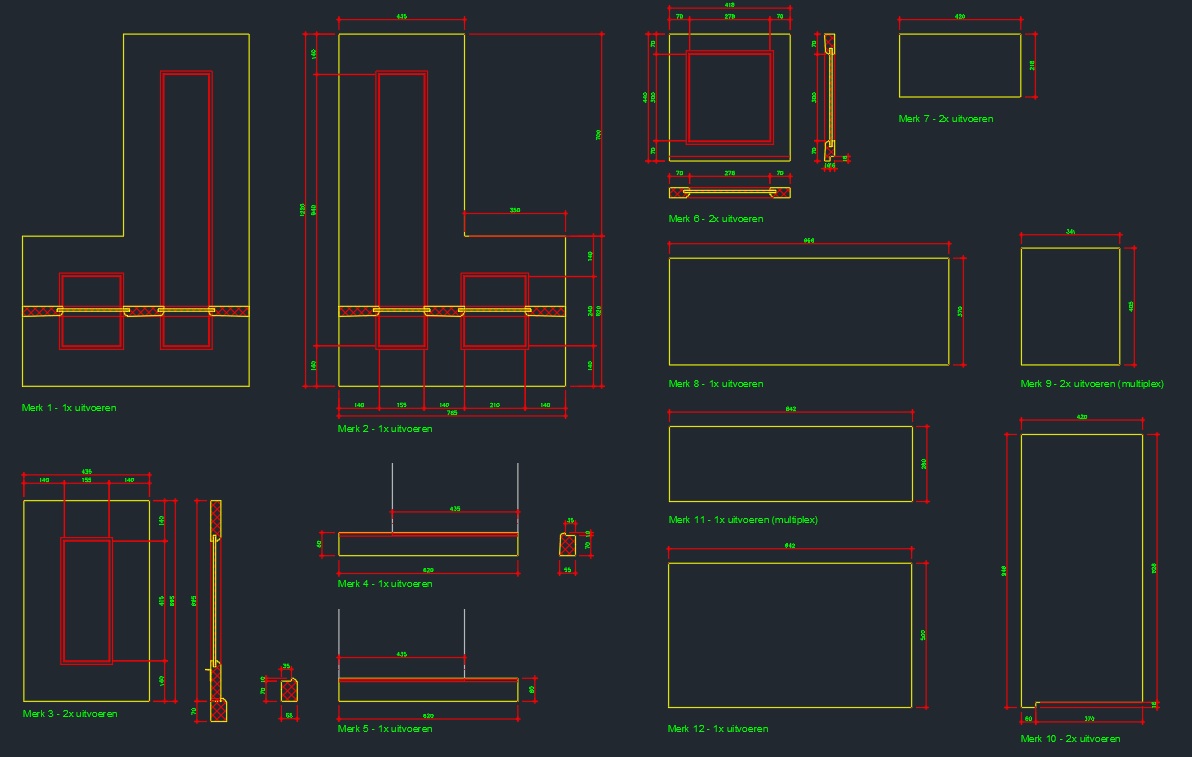 Autocad tekening Hauptwerk